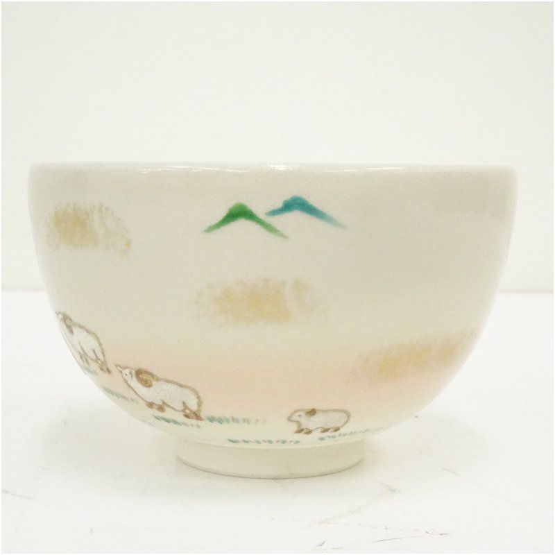抹茶茶碗　抹茶椀　' 色絵　小槌にねずみ　' 京焼　茶道具 抹茶茶碗 抹茶椀 ' 色絵 小槌にねずみ ' 京焼 茶道具 Amazon.co