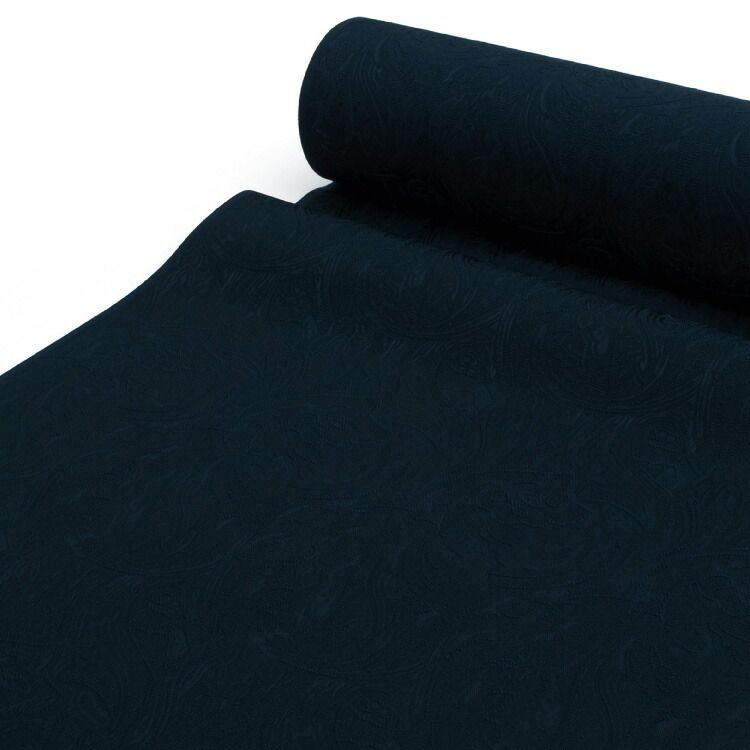 新品続々入荷中！ 東レ シルック 反物 洗える着物 色無地 着物 ジャガード織 藍色 青緑 ブルーグリーン お誂え オーダー 広幅 袷 単衣 羽織 コート 縫紋 染め抜き紋 和装 和服 sl-muji-00028