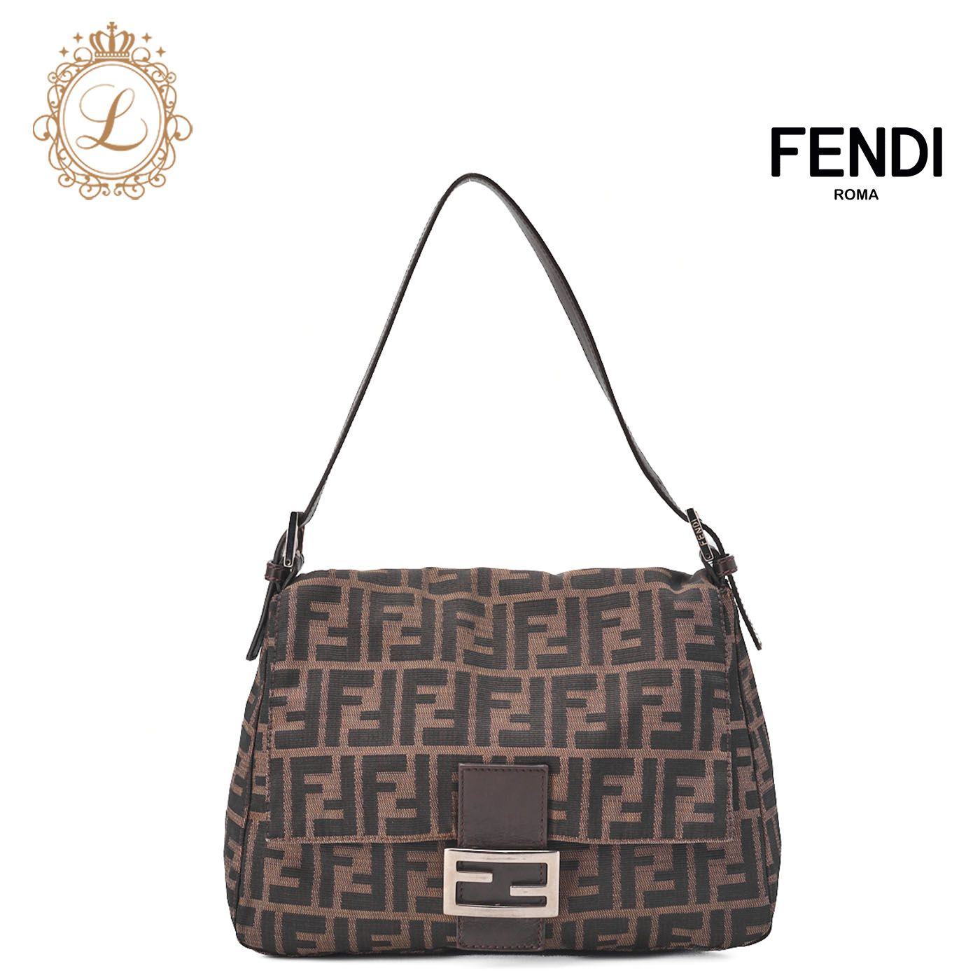 【美品】フェンディ　ショルダーバッグ　ズッカ　キャンバス　シルバー金具　レザー 楽天市場】【美品】 フェンディ FENDI ズッカ柄 ハンド バッグ