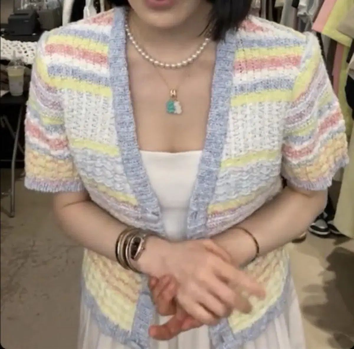 半袖カーディガン