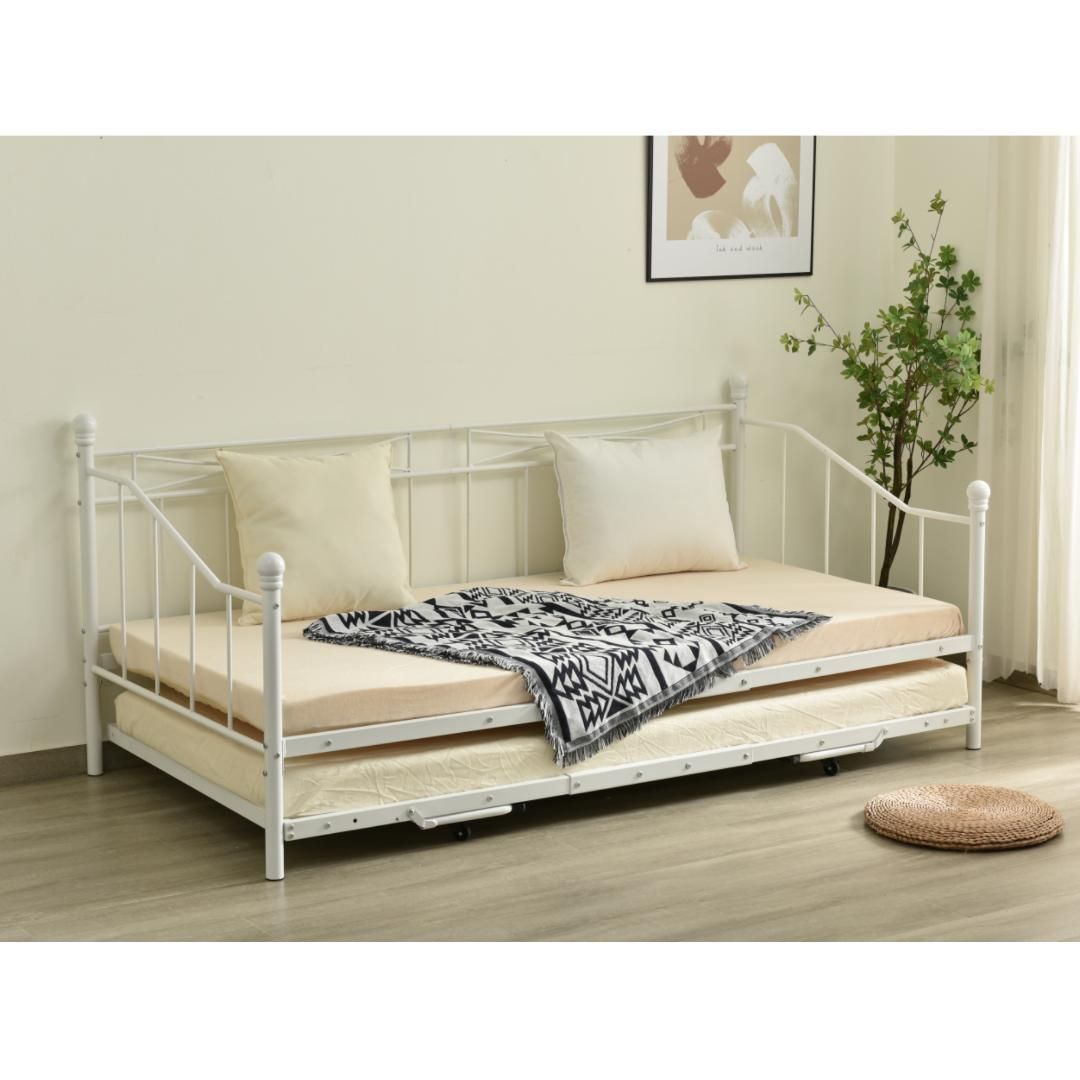 ホワイト】 ベッド 二段ベッド パイプベッド シングルベッド 多段ベッド