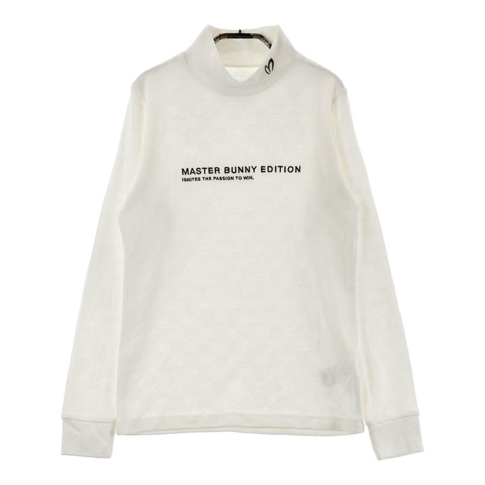 サイズ：1 MASTER BUNNY EDITION マスターバニーエディション 2024年モデル ハイネック 長袖Tシャツ 総柄 ホワイト系 [240101415107] ゴルフウェア レディース ストスト サイズ：1 MASTER BUNNY EDITION マスターバニーエディション