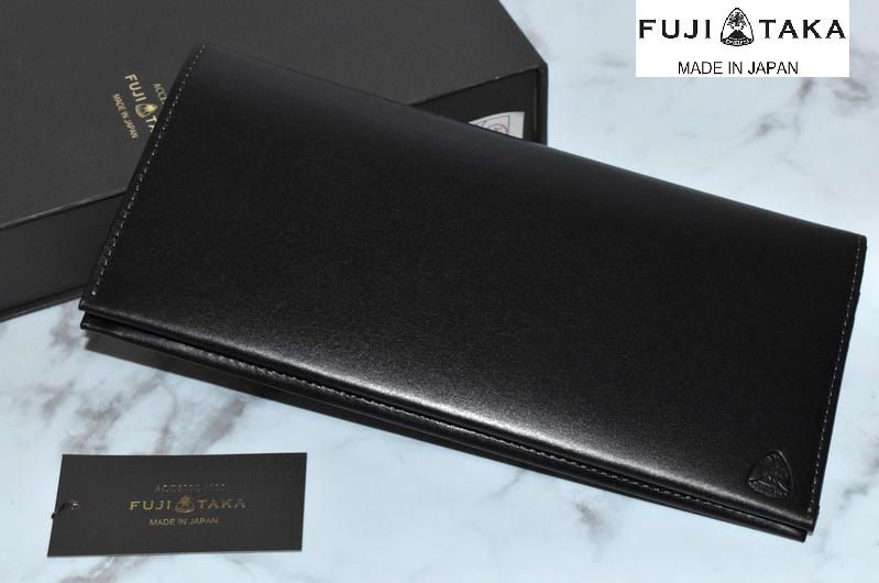 新品未使用❗️ FUJITAKA フジタカの薄型長財布 ブラック　美品✨️ 新品未使用❗️ FUJITAKA フジタカの薄型長財布 ブラック 美品