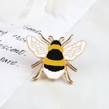 蜂 イラスト ブローチ イエロー レディース おしゃれ 昆虫 はち ハチ