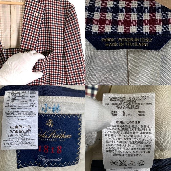 Brooks Brothers ブルックスブラザーズ ウール チェック柄 2B