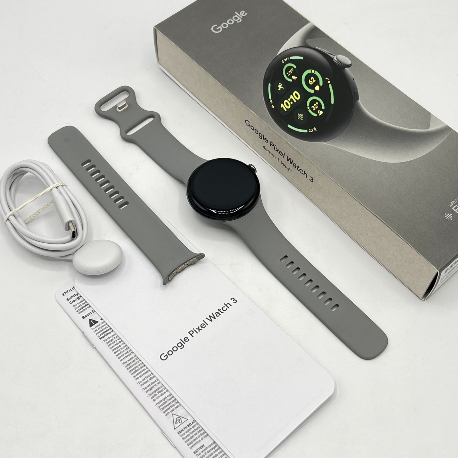 美品】Google Pixel Watch 3 Wi-Fiモデル 45mm GA05786-US Matte 美品】Google Pixel Watch 3 Wi-Fiモデル 45mm GA05786-US Matte