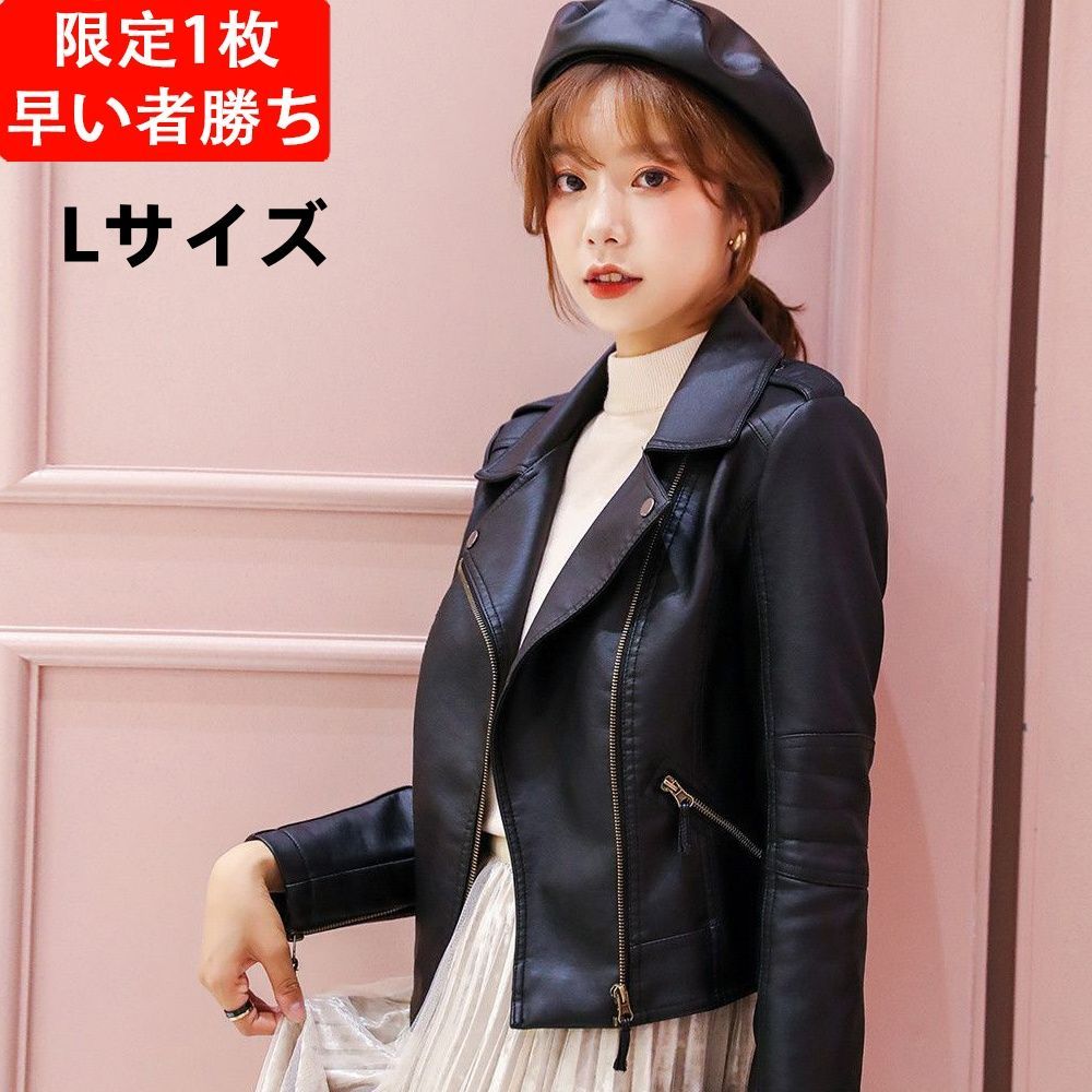 美品NO ID. ラム革 フーテッドダブルライダースレザージャケット 着画 