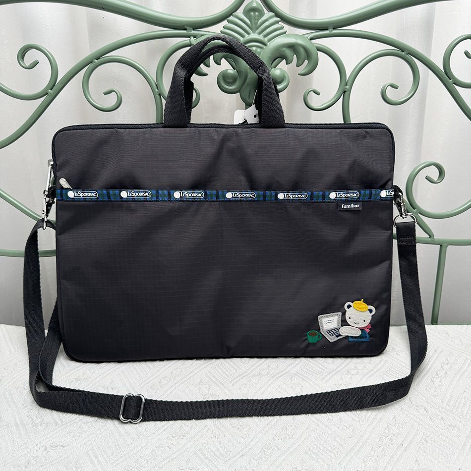 新品 familiar ファミリア 2way ショルダー付き PC ハンドバッグ 男女 