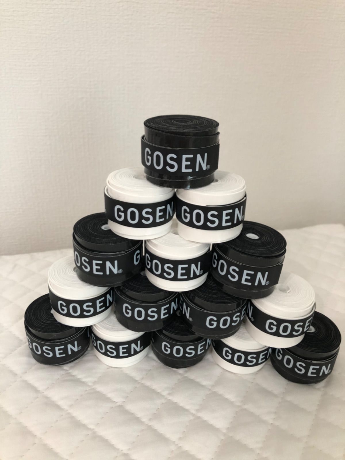 GOSEN テニスグリップテープ 黒3個白3個 - アクセサリー