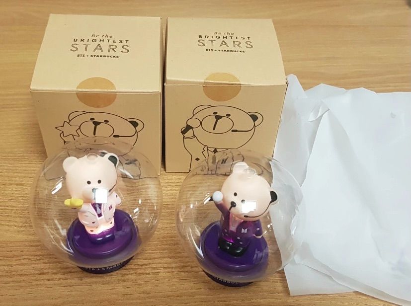 BTS スターバックス コラボランプ 白×紫 セット 韓国限定 新品未開封 BTS スターバックス コラボランプ白×紫 セット 韓国限定
