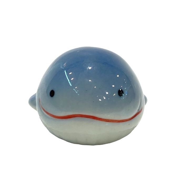 浮陶器 くじら 鯨の浮き球 小 浮き球 浮き玉 花手水 和風 水盤 オーナメント かわいい 和風 魚 浮く 青 めだか 水草 フローティングボウル ビオトープ sl-58mini