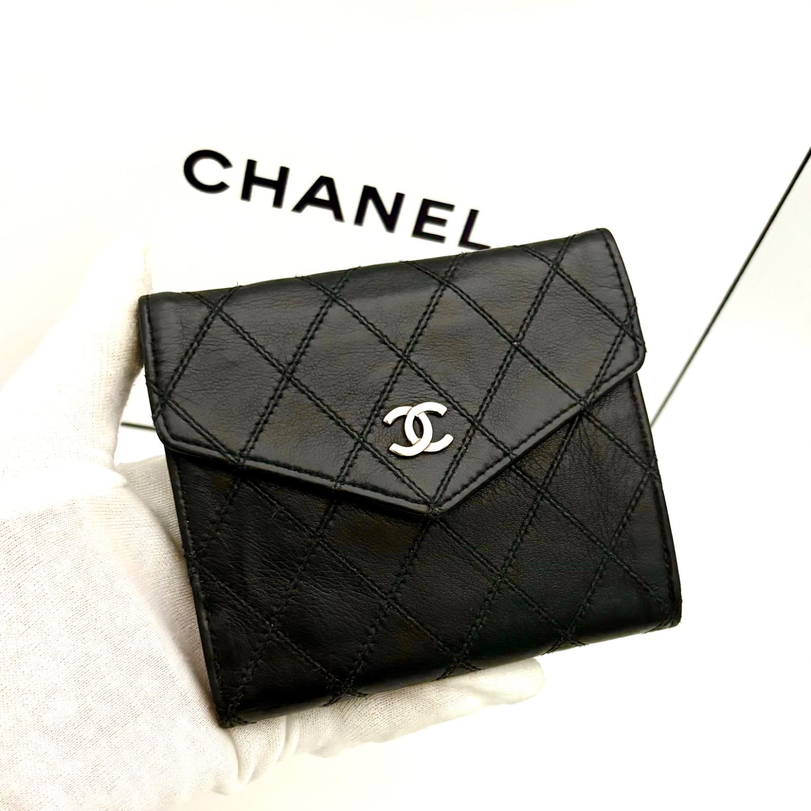 シャネル CHANEL ビコローレ Wホック 折り財布 ブラック - メルカリ シャネル CHANEL ビコローレ Wホック 折り財布 ブラック - メルカリ