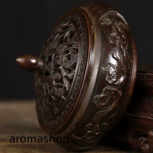 香炉 茶道薫香炉 香道具 工芸品 置物 銅製 香炉 三足祥雲薫炉 卓上炉