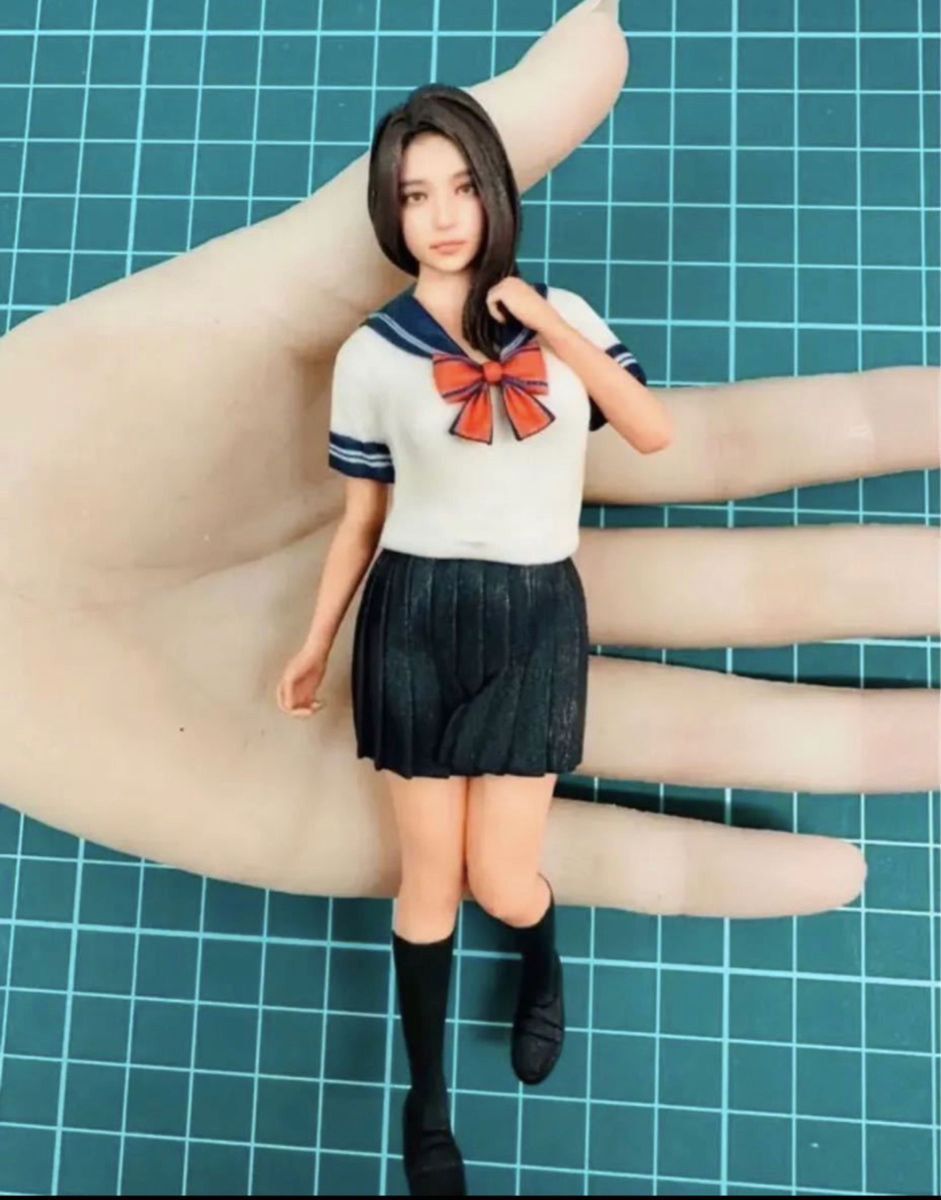 1/12 JK5 女子高生 フィギュア リアルフィギュア ミニチュアイメージ ３D 完成品 1/64より大 ミニカーに ジオラマに ミニチュアイメージ  - メルカリ