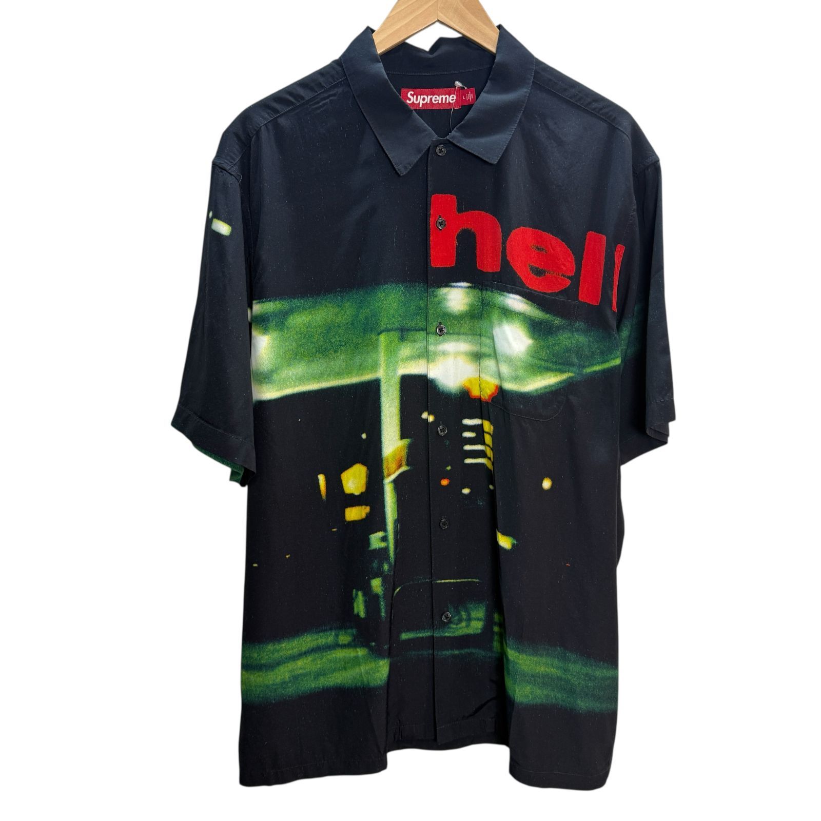 サイズL シュプリーム×ダッシュ スノー Supreme×Dash Snow 23AW Hell S S Shirt ヘルレーヨン半袖シャツ 8065000201453