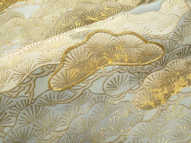 平和屋着物○訪問着 駒刺繍 浜松文 暈し染め 金彩 正絹 逸品