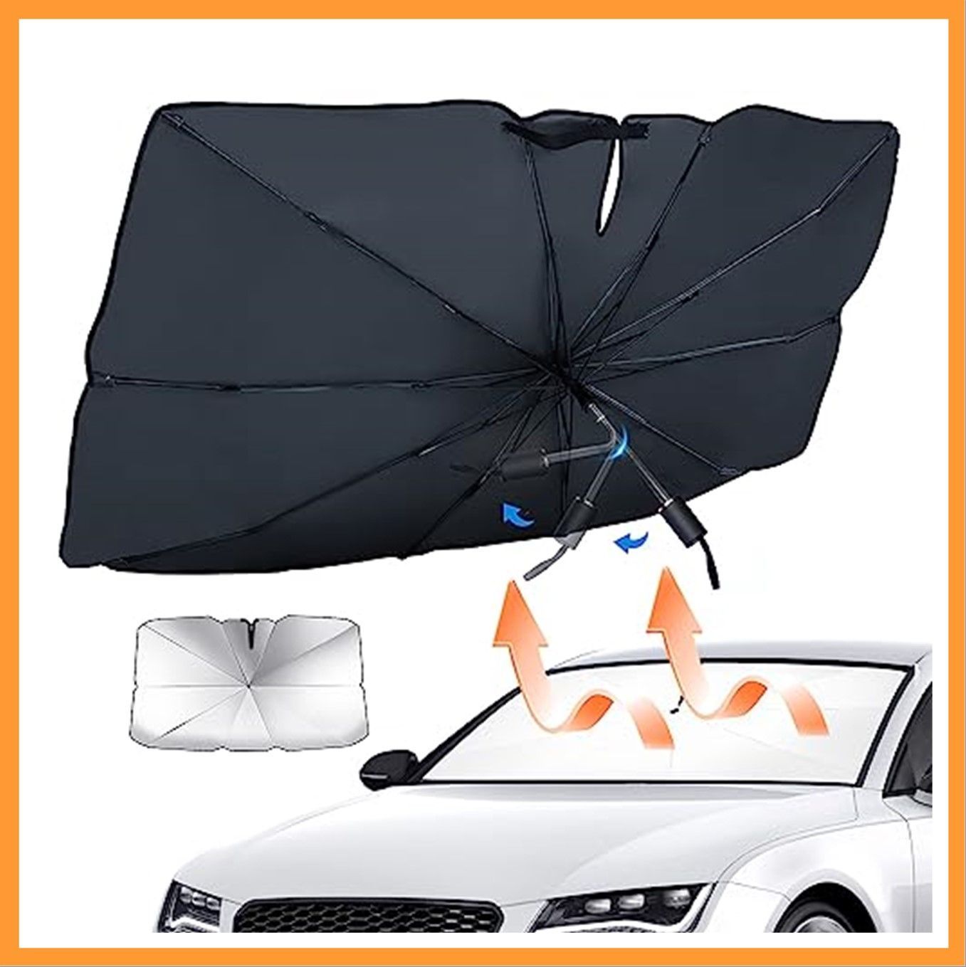 送料0円 車用サンシェード傘型