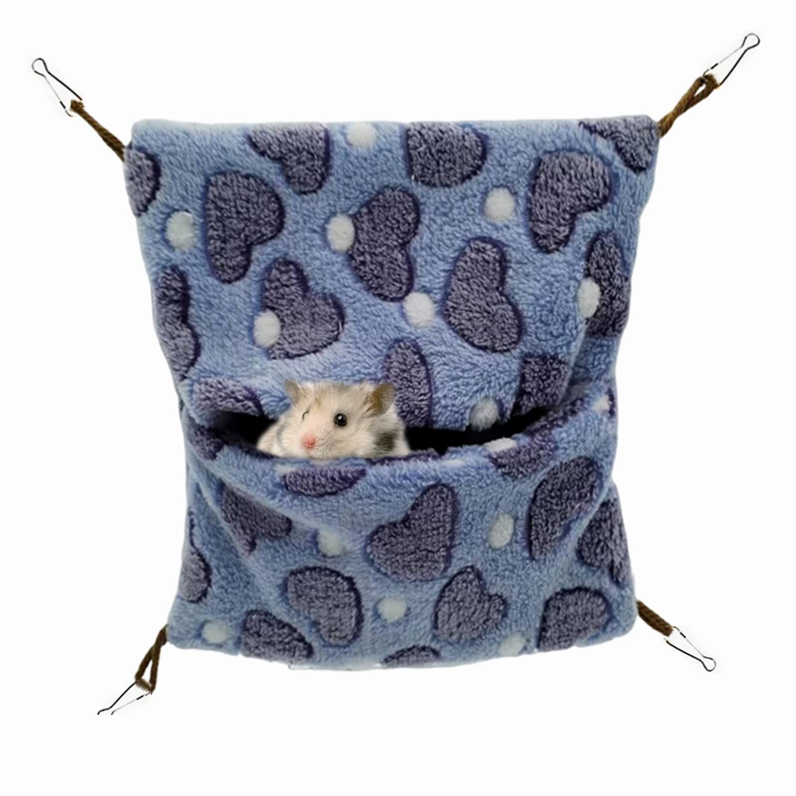 小動物用ハウス ハリネズミ モルモット ハムスター 寝袋 防寒 ソフト 可愛い封筒式ハンモック 暖かい ベッド 休憩所 チンチラハンモック 遊び場 日向ぼっこ 冬夏兼用 YFFSFDC ペット用品 (パー