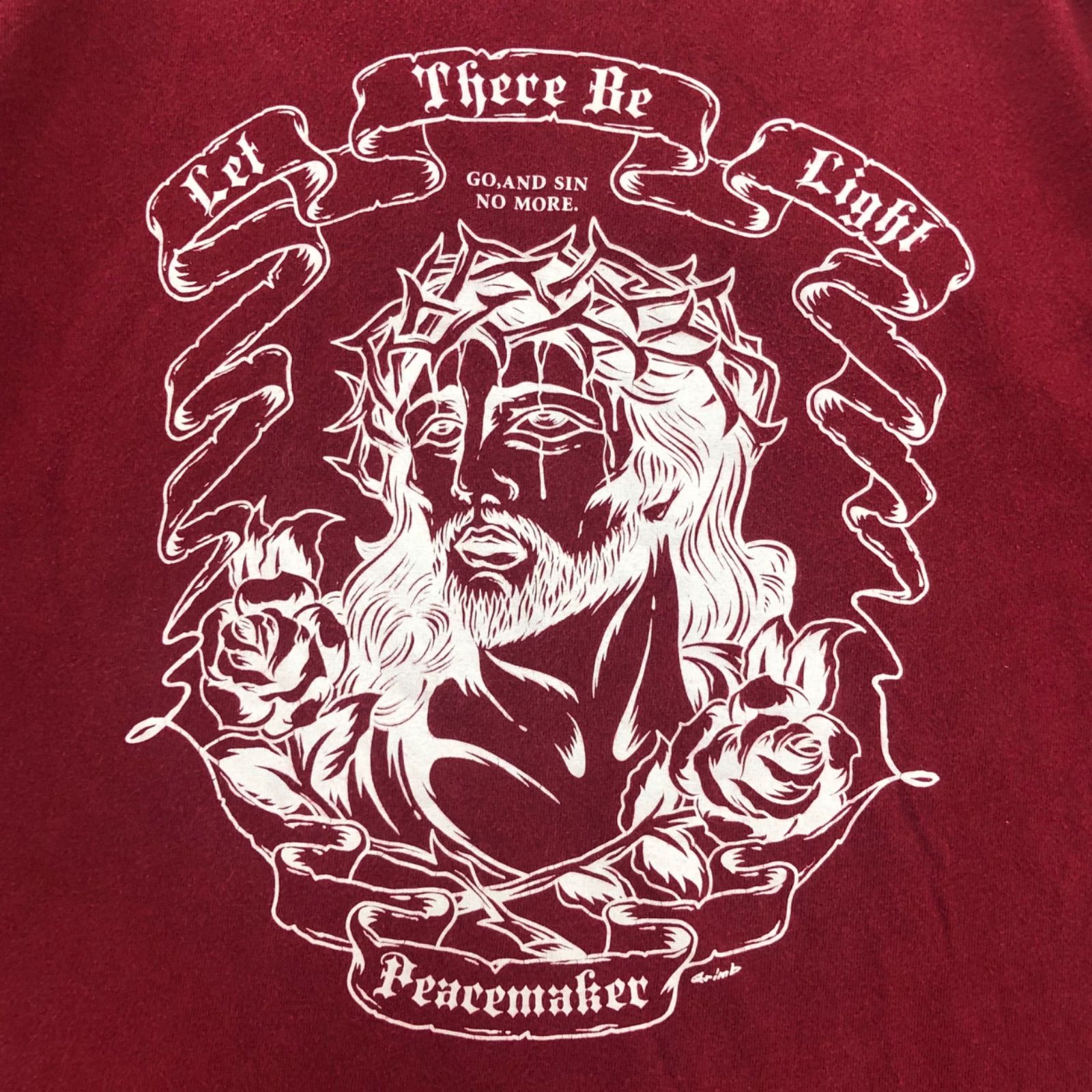 完売品 cootie productions JESUS 半袖Tシャツ キリスト COOTIE PRODUCTIONS プリントTシャツ JESUS PEACEMAKER イエス