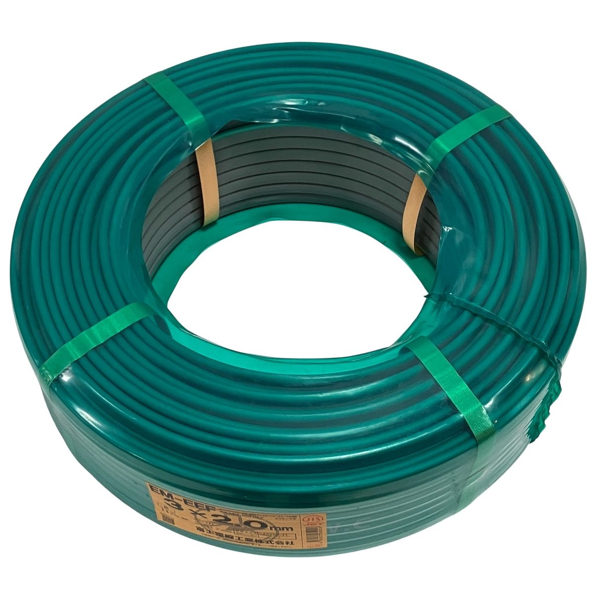 富士電線 EM-EEF エコケーブル 3×2.0mm 600V 灰 100m エコ電線低圧配電用 ケーブル H10474956