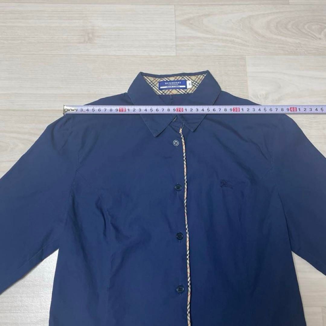 BURBERRY BLUE LABEL バーバリー ネイビー シャツ 38 - メルカリ