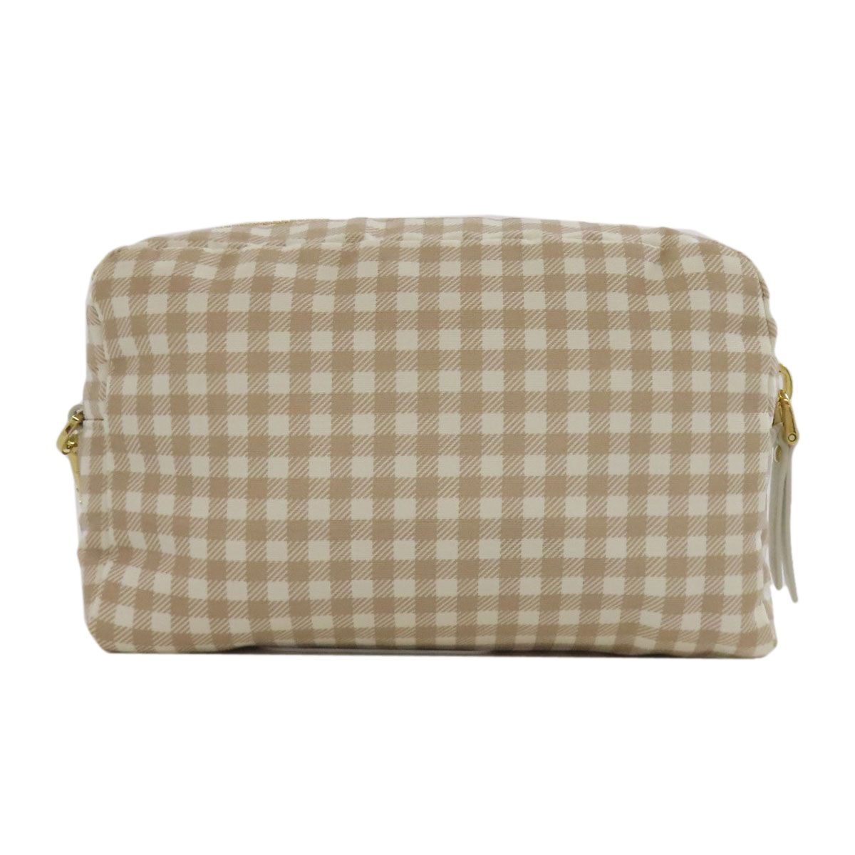 チェック柄 化粧ポーチ