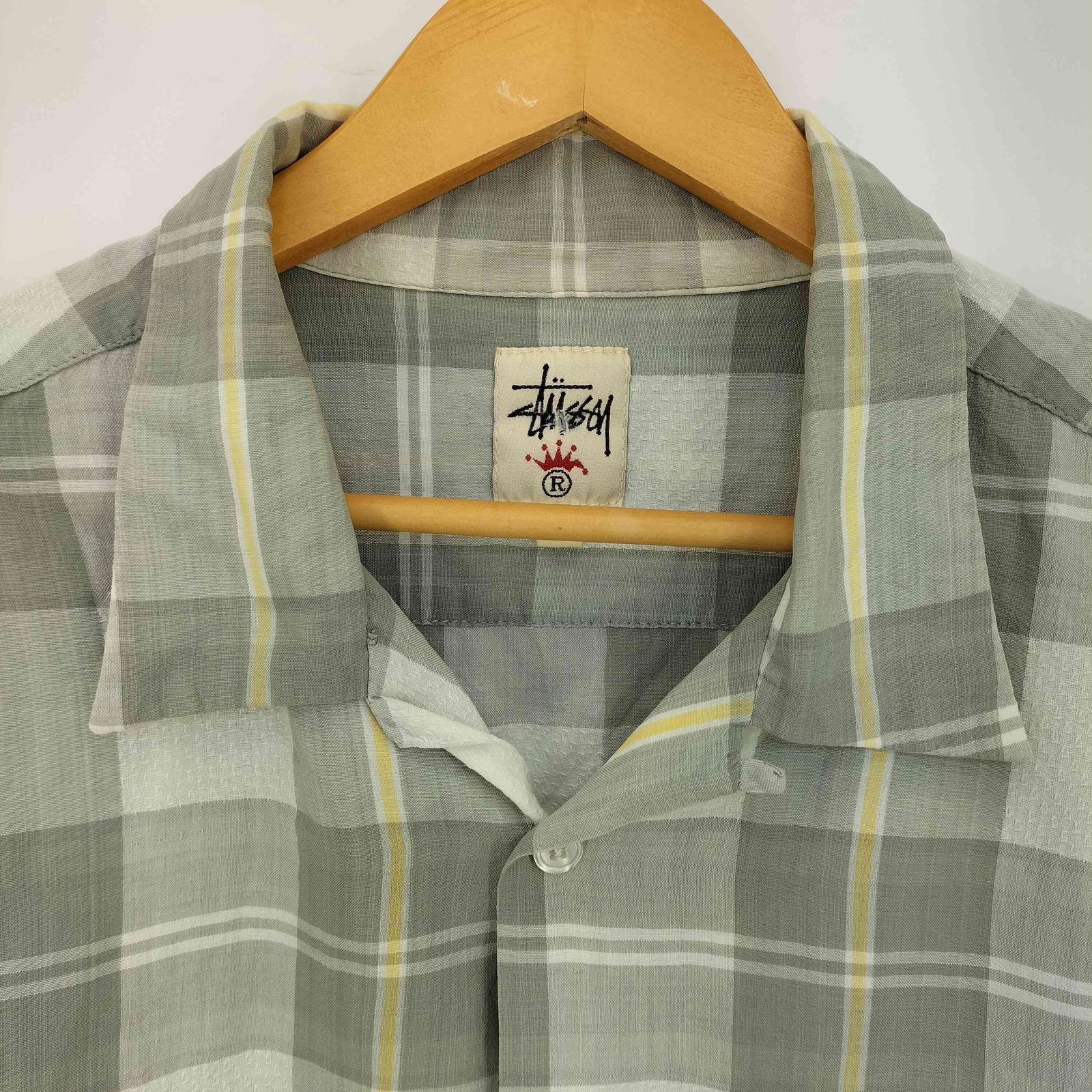 80's 90's OLD STUSSY チェックシャツ 白タグ 80´s 90´s OLD STUSSY チェックシャツ 白タグ