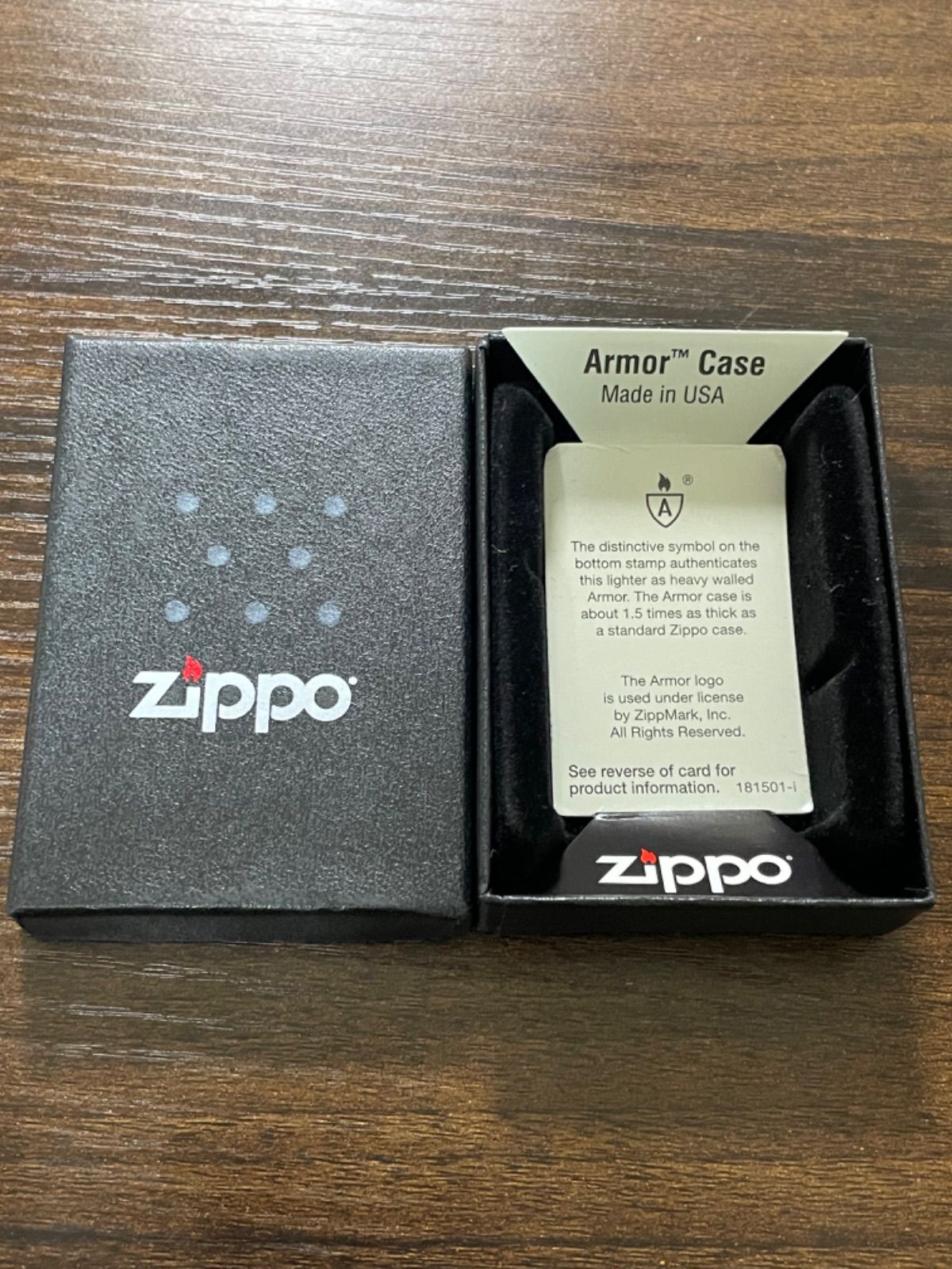 zippo アメリカンスピリット アーマー 木象嵌 限定品 銀燻 ウッド 初期 