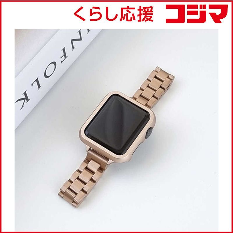 【 新品 未開封 】 GAACAL APPLE WATCH 1-10/SE1-2 38/40/41/42(10のみ)MM 「大人ウォッチ」ステンレスバンド 調節可能 ローズゴールド W00014RA 未使用 送料無料