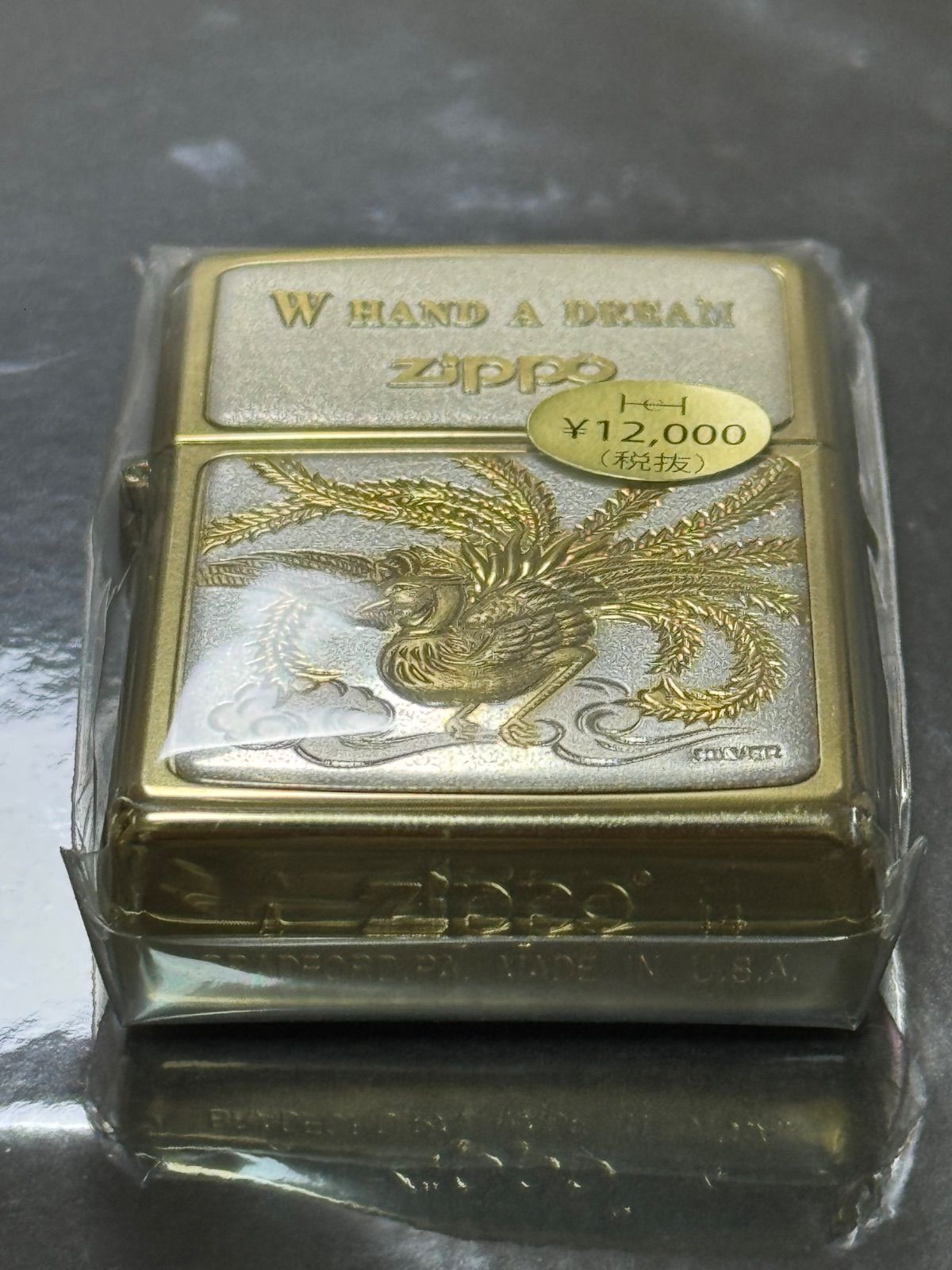 zippo 朱雀 純銀プレート ゴールド 2014年製 WWW_KANDAIZUMI_COM