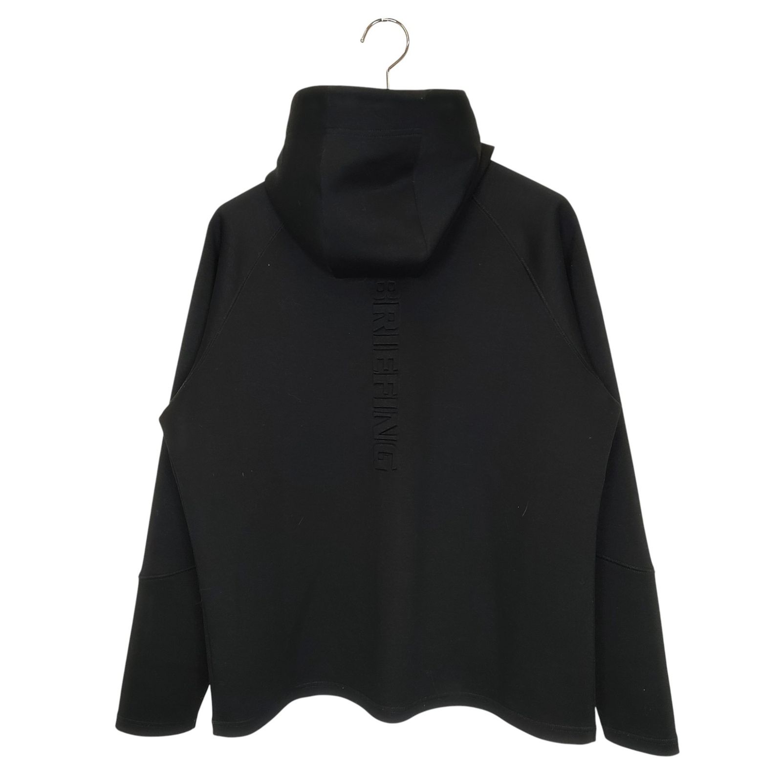 BRIEFING GOLF ブリーフィングゴルフ 23AW WARM 3D LOGO PARKA ウォーム ジップアップ パーカー BRG233M54 M ブラック メンズ