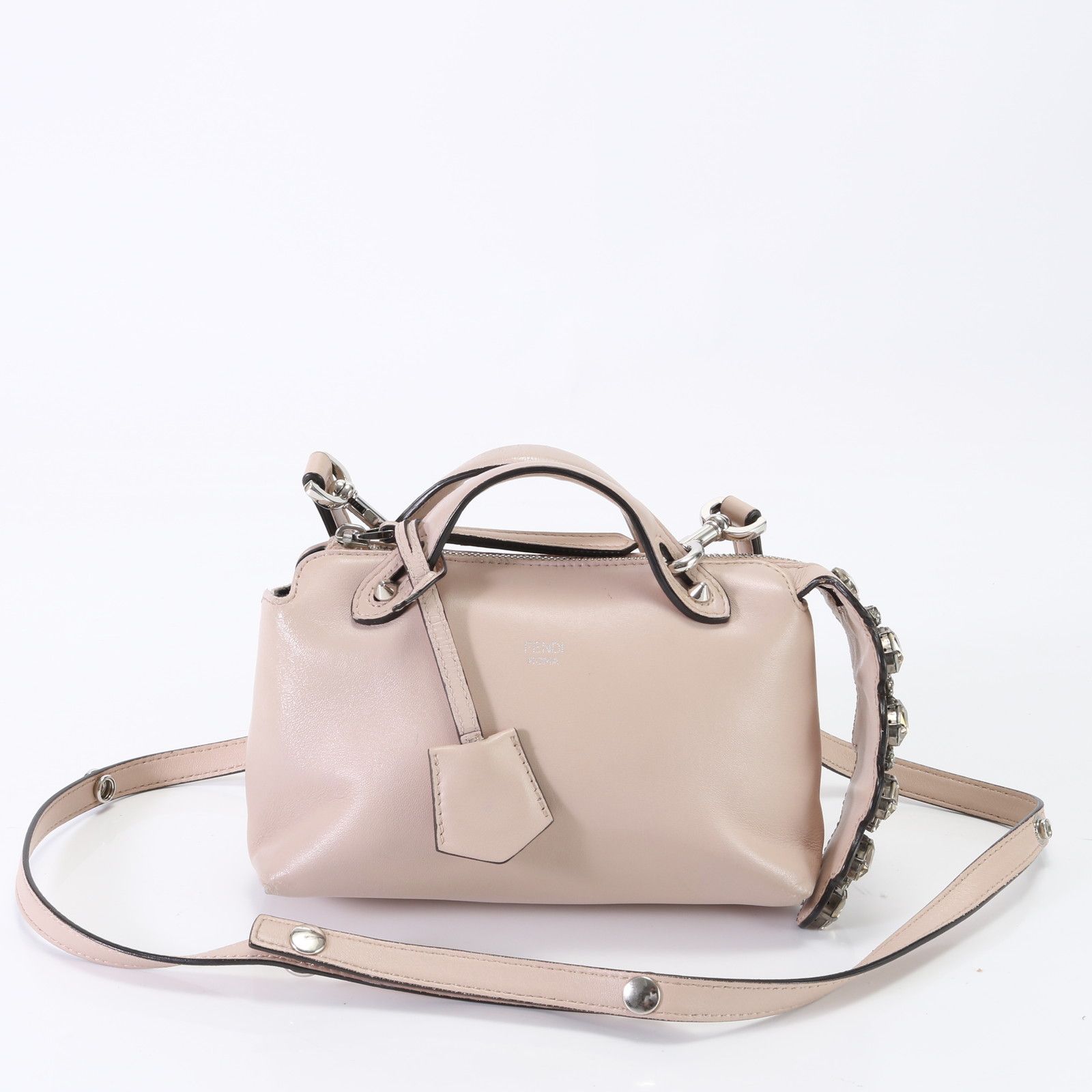 フェンディ バイザウェイ ミニ ピンク ベージュ レザー 2WAY  