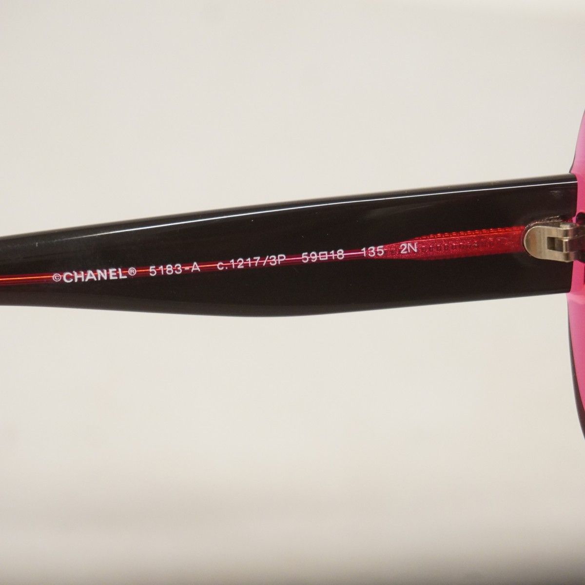 5ed4499】シャネル サングラス 5183-A プラスチック レッド シルバー  