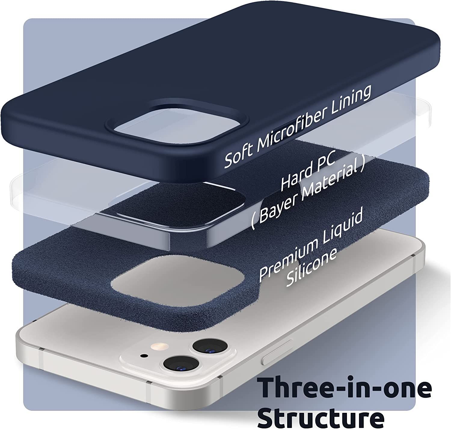 SURPHY iPhone12 ケース/iPhone12 pro ケース 6.1インチ対応 （2020）アイフォン12/アイフォン12 Pro シリコン ケース 耐衝撃 落下防止 防指紋 超軽量 全面保護 カバー ソフト ワイヤレス充電対応 (ウォーターブルー) メルカリShops