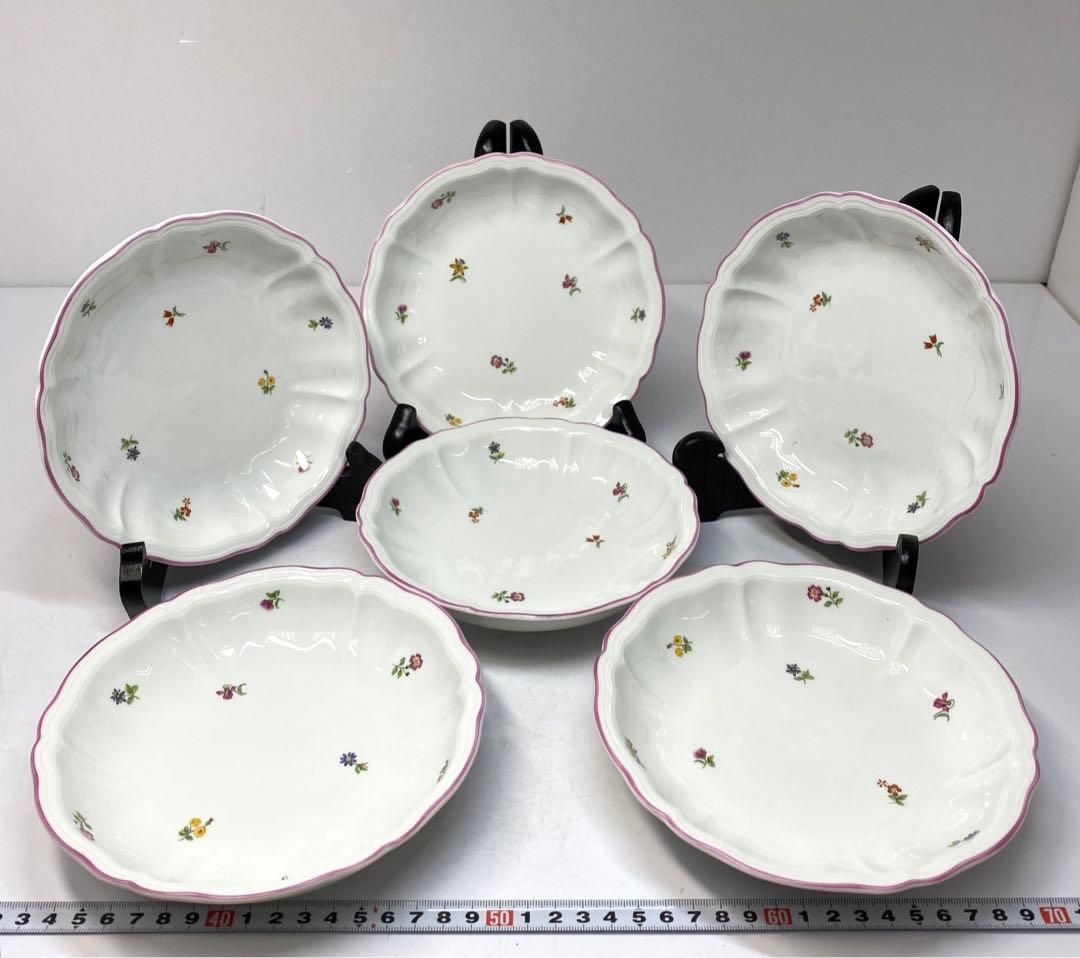 リチャードジノリ プレート6枚 タニチ 直径17㎝ 東山6-0128