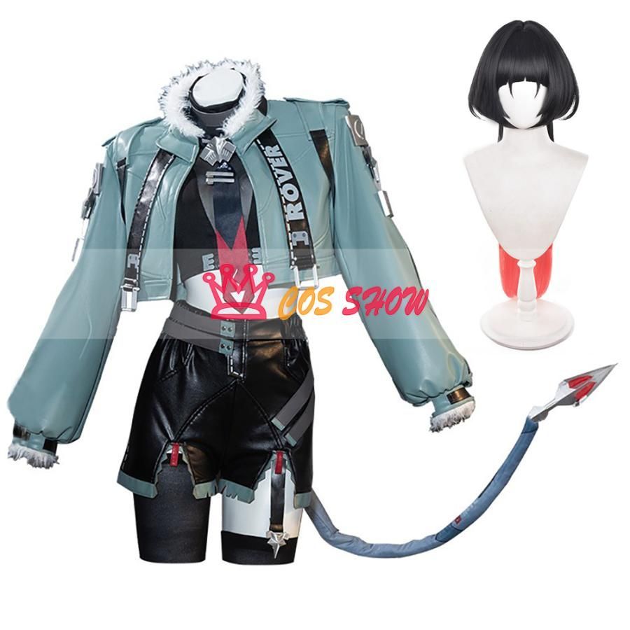 ゼンレスゾーンゼロ ジェーン ドゥ コスプレ衣装 尻尾付き ウィッグ追加 cosplay 仮装 イベント ステージ服 舞台 ハロウィン クリスマ