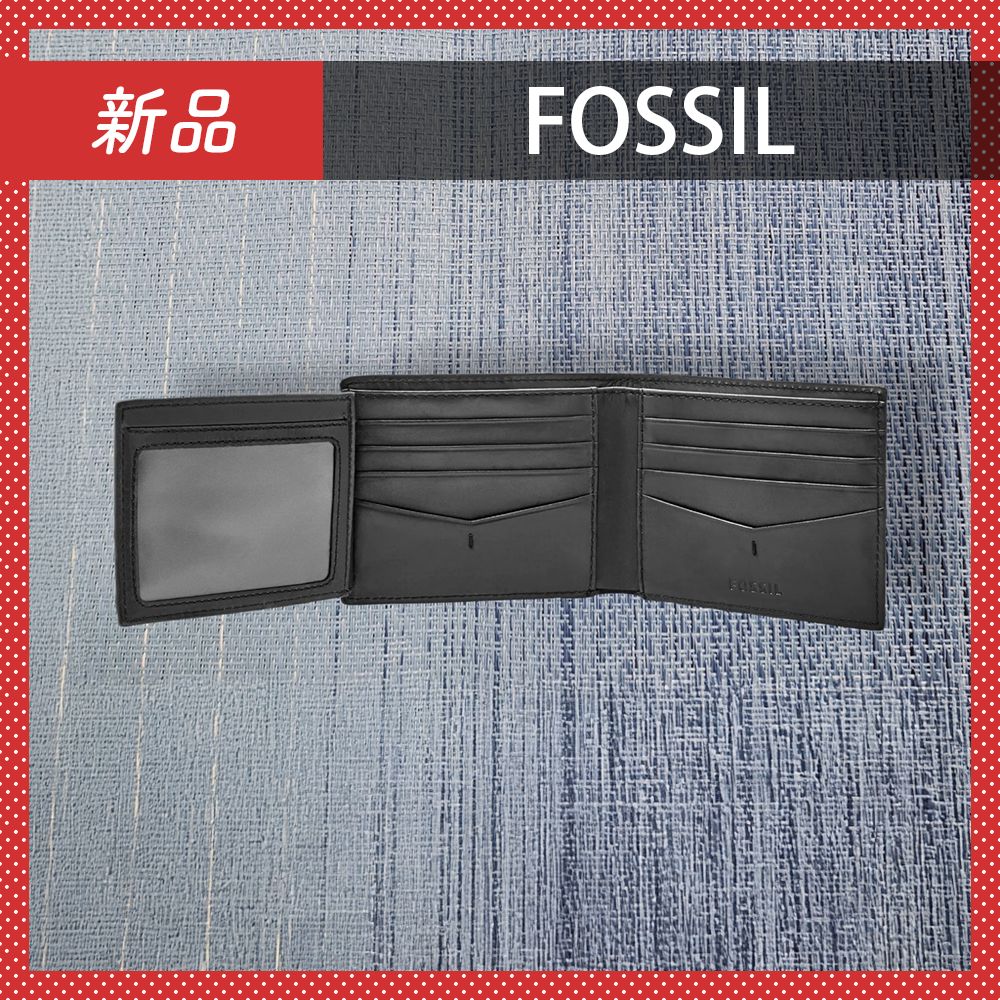 ?新品未使用? Fossil フォッシル 二つ折り 財布 アレン RFID レザー 