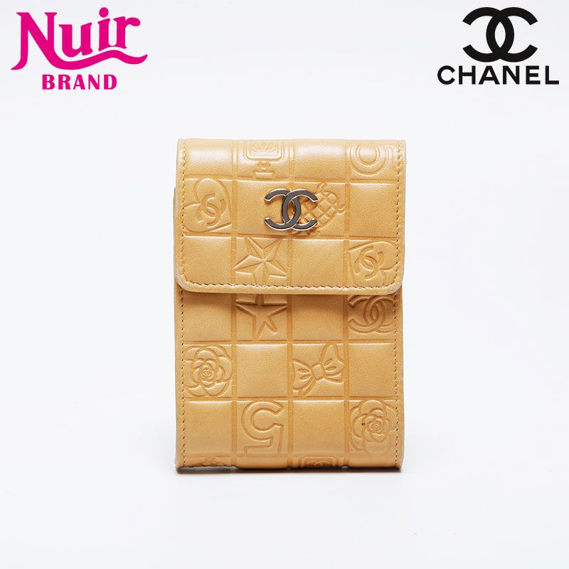 シャネル CHANEL ココマーク アイコン レザー シガレットケース ベージュ SummerSALE開催! 8/9～8/18 10時迄!】CHANEL シャネル