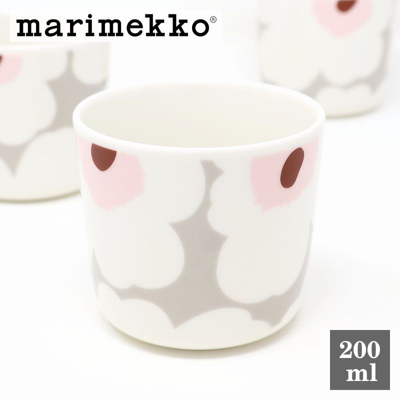 マリメッコ【marimekko】ウニッコ　ラテマグ　ベージュ・ピンク marimekko マリメッコ UNIKKO COFFEE CUP ウニッコ ラテマグ