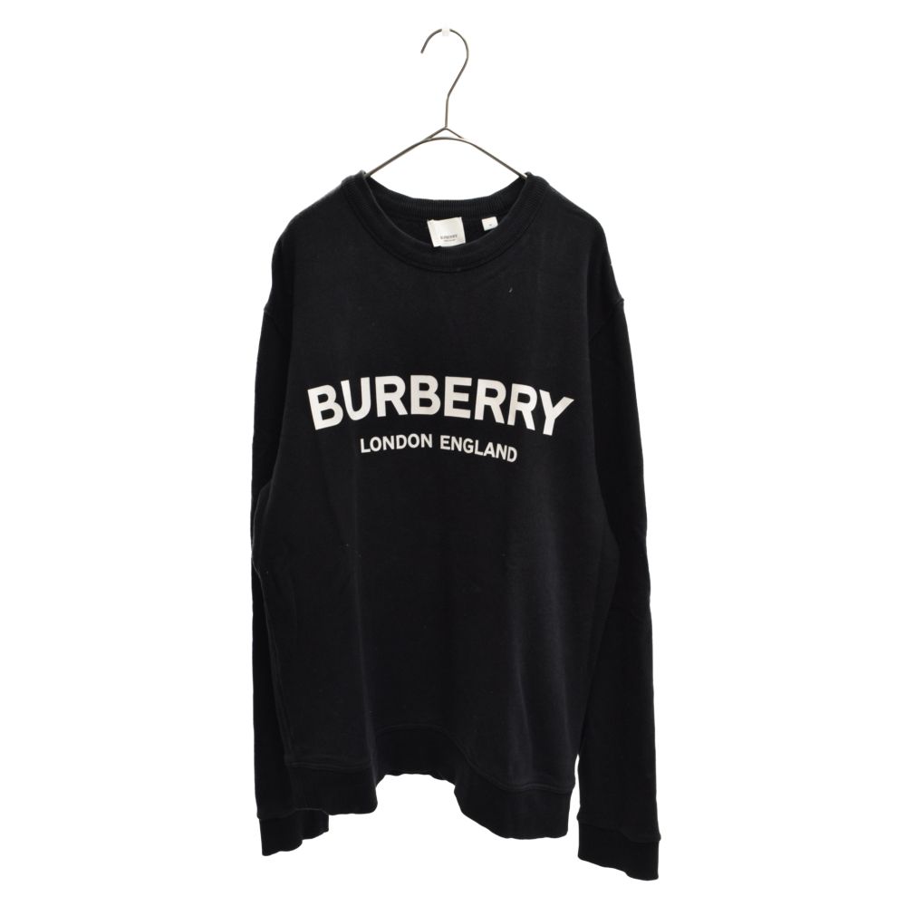 BURBERRY (バーバリー) 20SS LANSLOW ロゴプリント スウェット トレーナー ブラック 8011357 - メルカリ