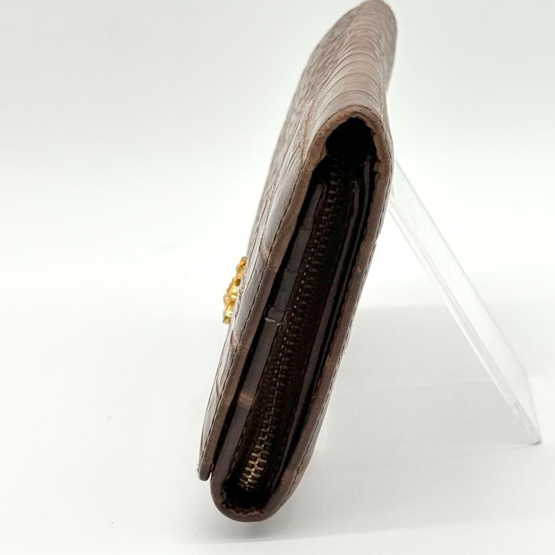 【良品】Vivienne クロコ型押 長財布 ラウンドファスナー オーブ レッド Vivienne Westwood - 【良品】Vivienne クロコ型押 長財布