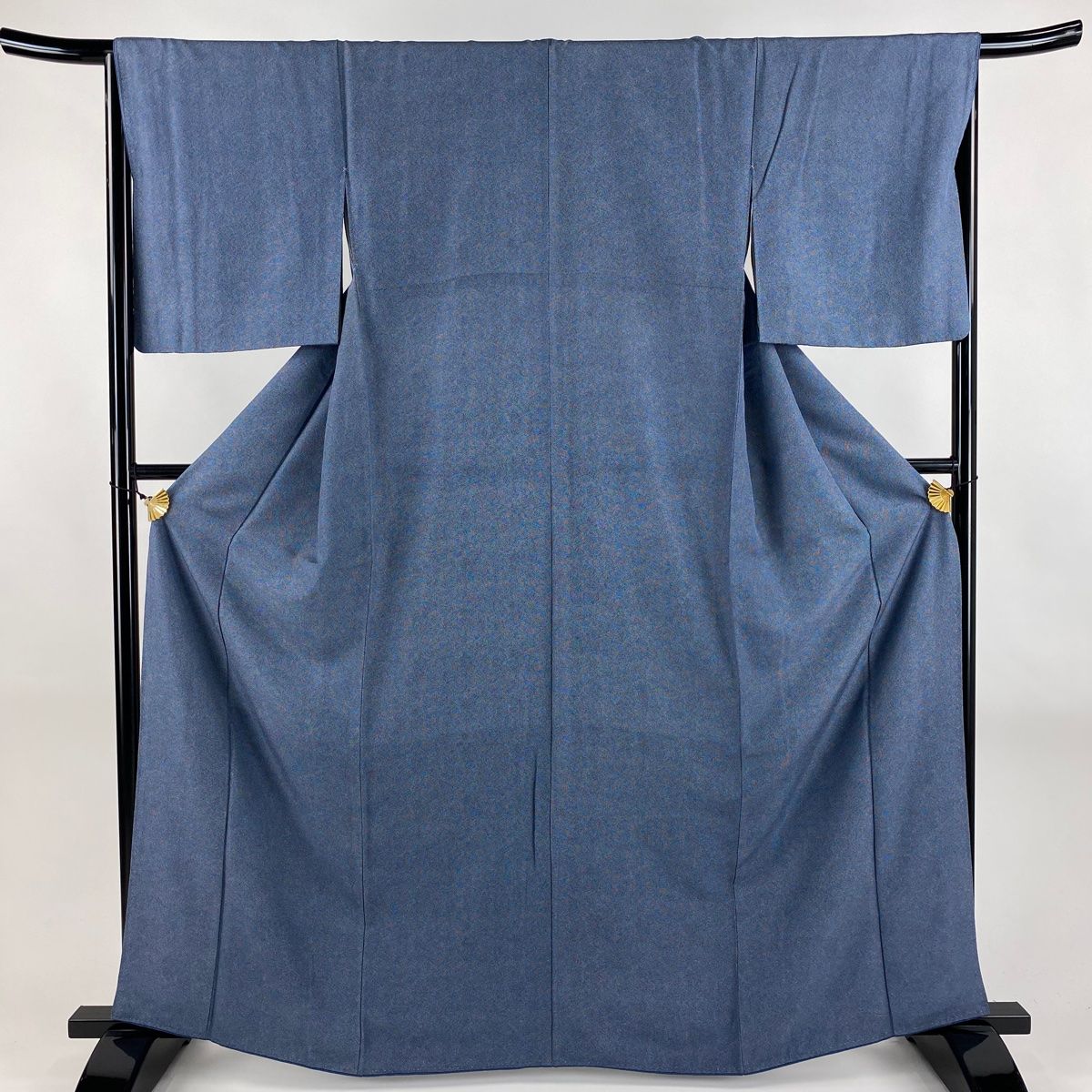 江戸小紋 身丈163cm 裄丈66.5cm M 袷 鮫 青 正絹 名品