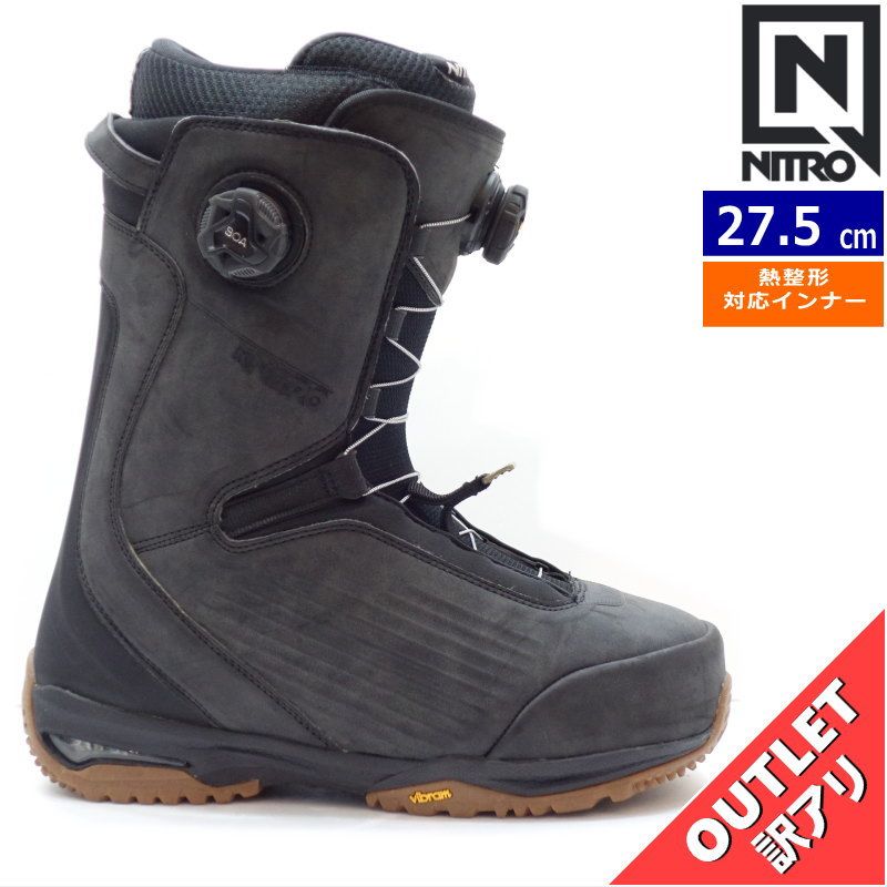 【訳アリアウトレット】23-24 NITRO CHASE BOA カラー:Black 27.5cm ナイトロ チェイスボア メンズ スノーボードブーツ 型落ち 日本正規品