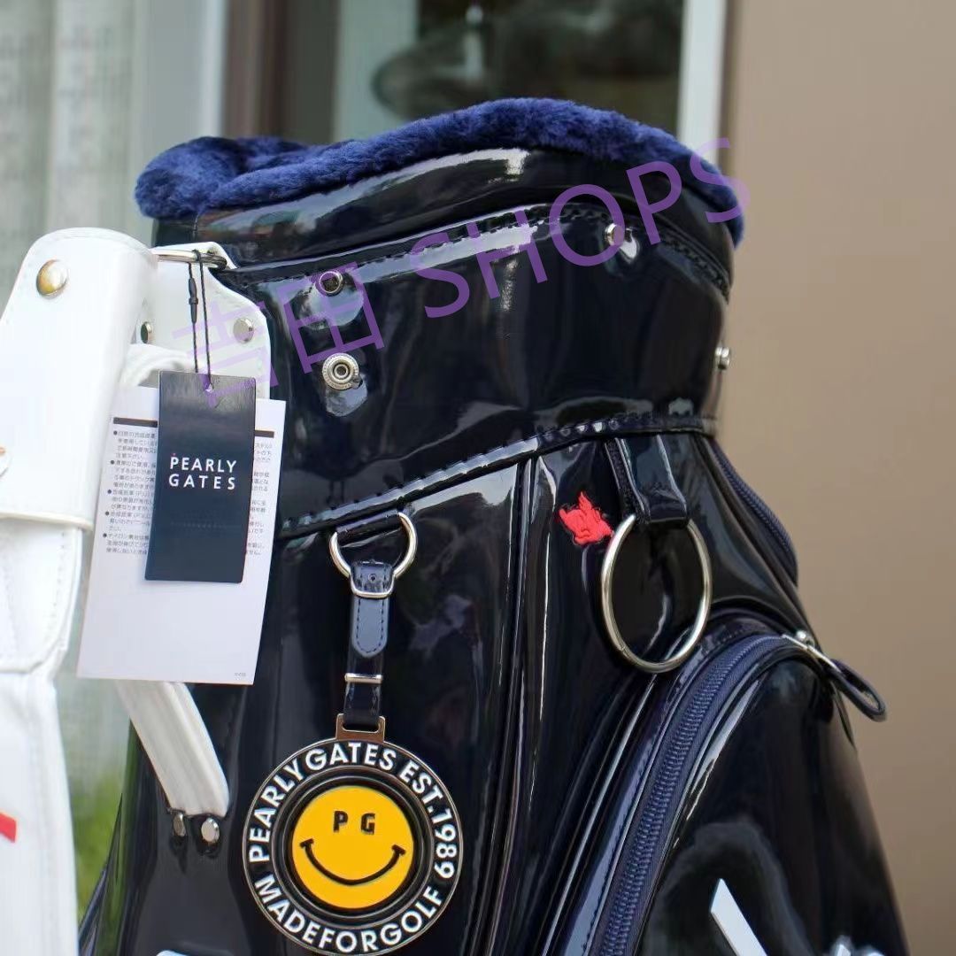 PEARLYGATES　エナメルキャディバッグ　ネイビー9型 韓国パーリーゲイツキャディバッグエナメルネイビー