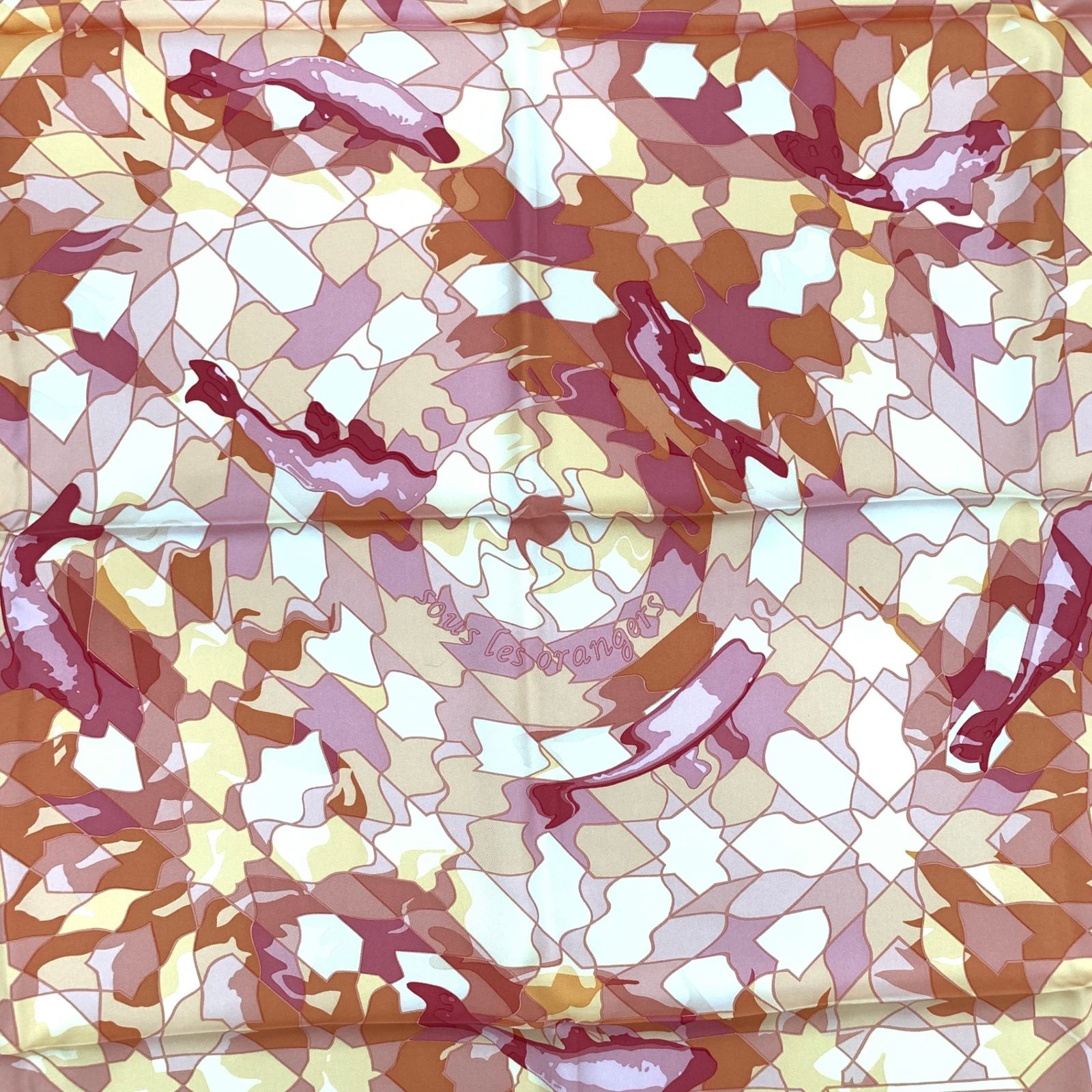 極美品 HERMES エルメス カレ90 sous les oranges オレンジの木の下で