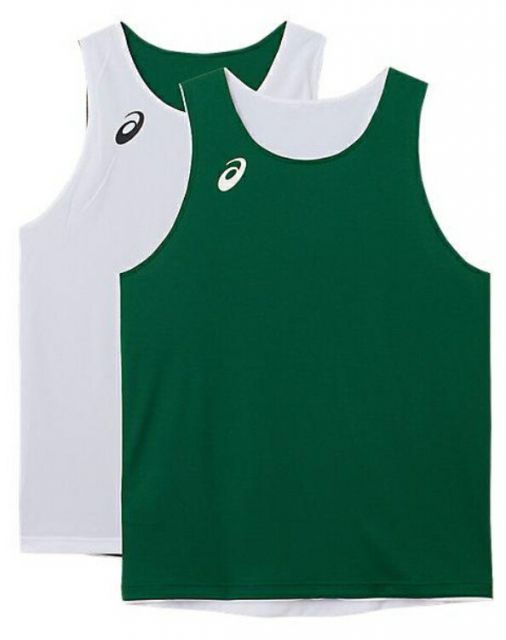 asics アシックス REVERSIBLETOP ダークグリーン 140 2063A204 301 | スポーツ スポーツウェア バスケットボール リバーシブルシャツ ゲームシャツ 袖なし ノースリーブ 吸汗速乾 ユニセックス キッズ 