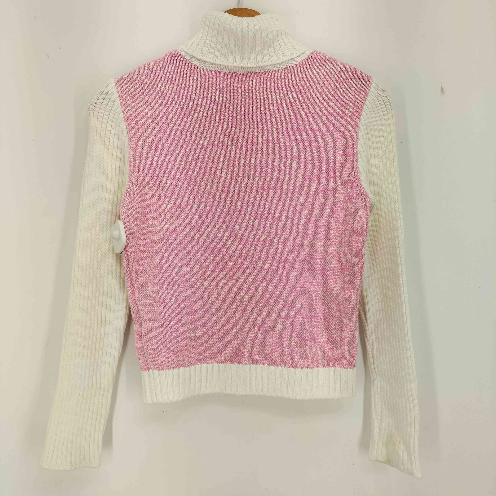 クレージュ courreges リブ切替 タートルネックニット