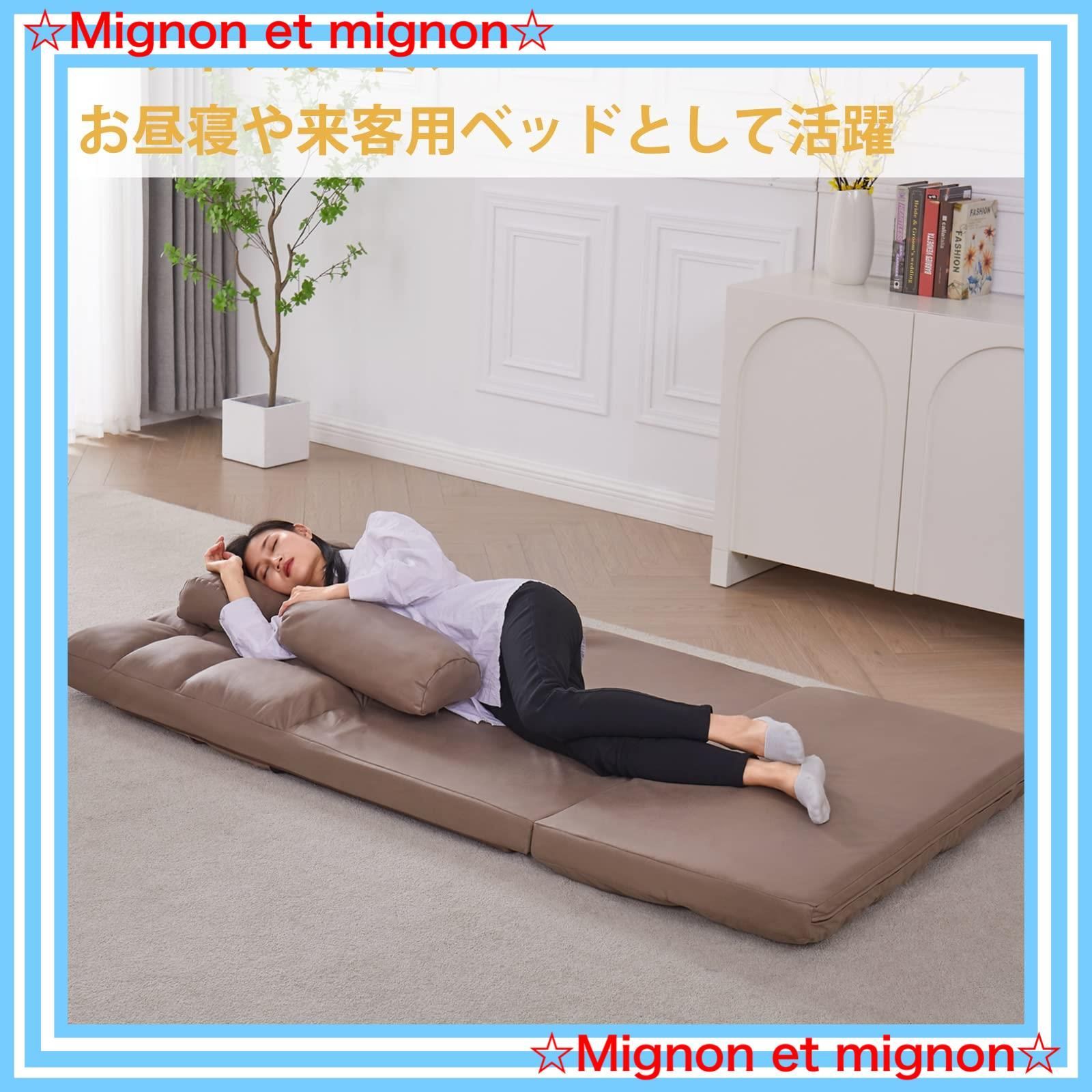 送料無料、２０１４新作！  スピード発送 14段階リクライニング 3WAY ソファーベッド2人掛け 折りたたみ クッション2個付属 座椅子 防水生地 ソファー座椅子 WAVV コーヒー