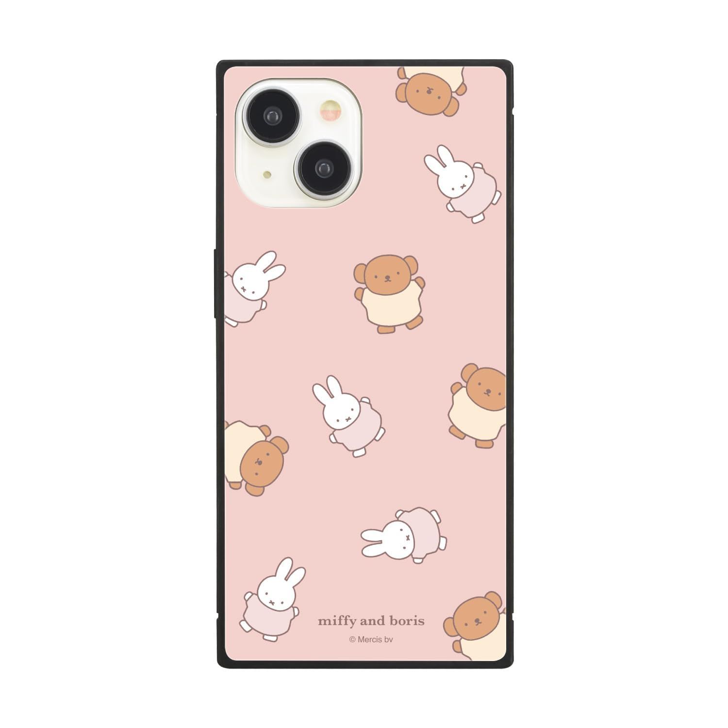 【新着商品】ミッフィー＆ボリス スクエアガラスケース MF-464PK 対応 13 / / 14 15 iPhone ミッフィー グルマンディーズ