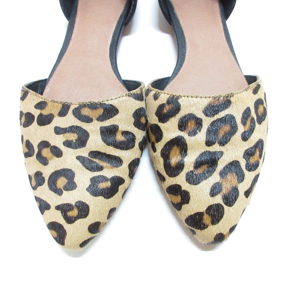 美品Ugg ハラコ　レオパード　パンプス　23 良品 UGG アグ W Lea Calf Hair Leopard ハラコ レオパード柄